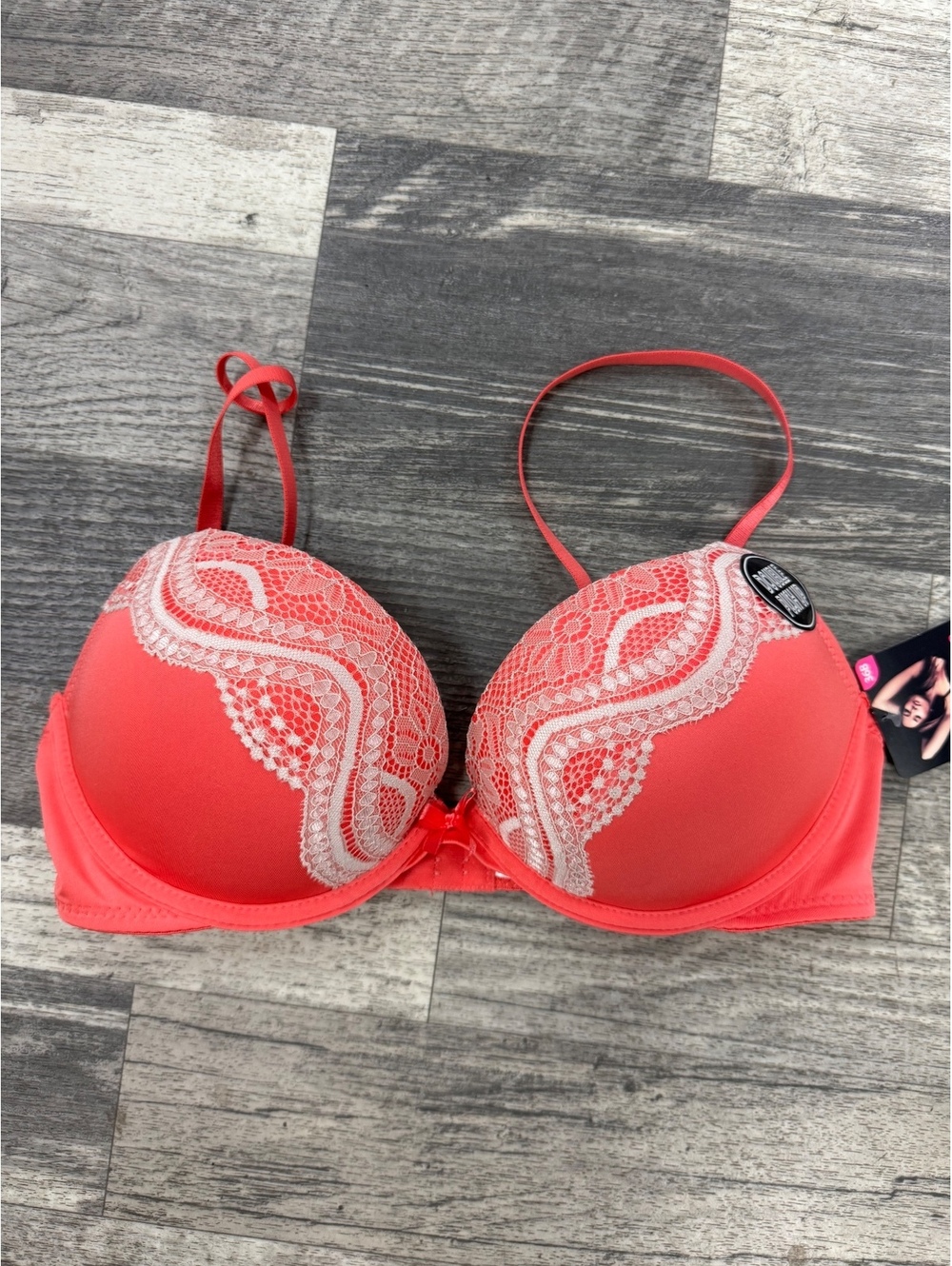 Just Intimates Coral Double Push Up Bra Size 36B